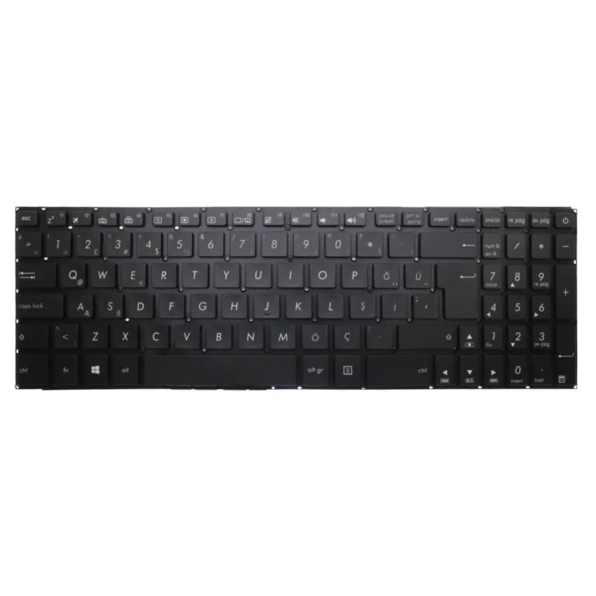 Asus VivoBook Pro 17 N705, X705 Klavye Işıklı (Siyah TR)