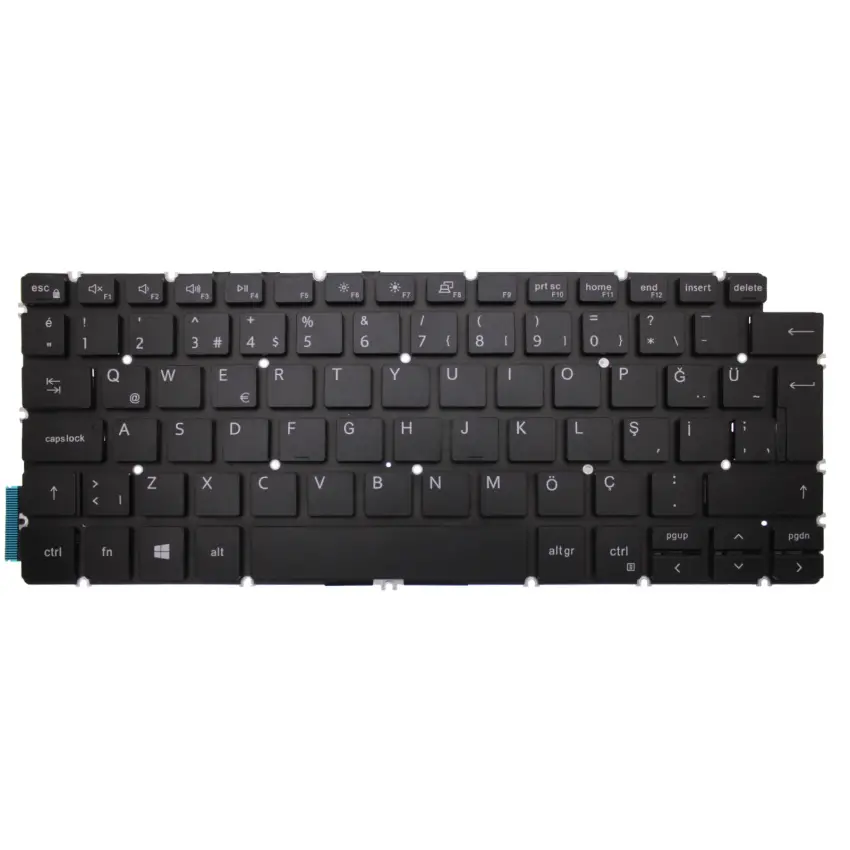 Dell Uyumlu Inspiron 5300, 13-5300, 13 5300 Uyumlu Klavye (Siyah TR)