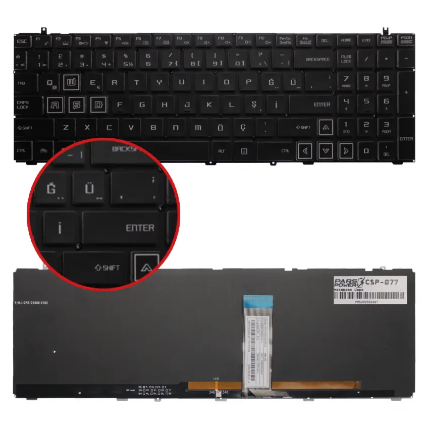 Monster KBDR15A008-401A, TFM14G53USJ8525A Klavye Işıklı (Siyah TR)
