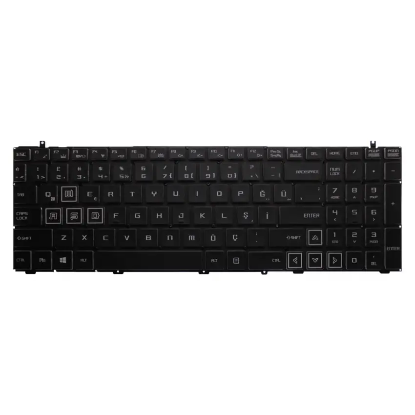 Monster KBDR15A008-401A, TFM14G53USJ8525A Klavye Işıklı (Siyah TR)