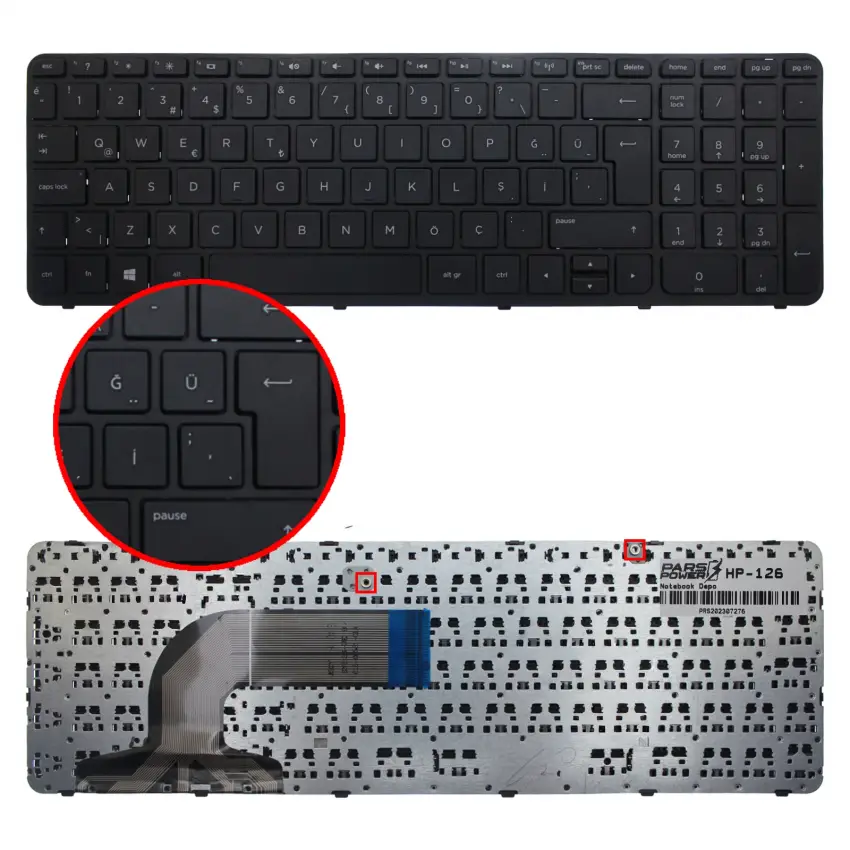 Hp 350 G2 K9H89EA, K9H90EA Klavye (Siyah TR)
