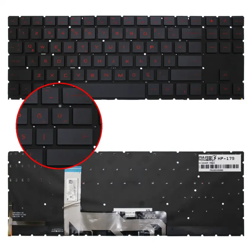 Hp OMEN 15-en1015nt (434M7EA) Klavye Işıklı (Siyah TR)