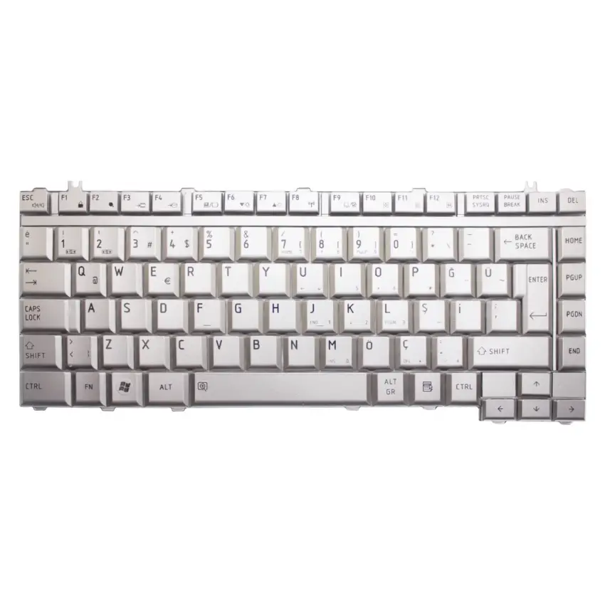 Toshiba Satellite A215, A300, A300D, A305, L300, L300D, L305, L305D, L450 Notebook Klavye (Gümüş TR)