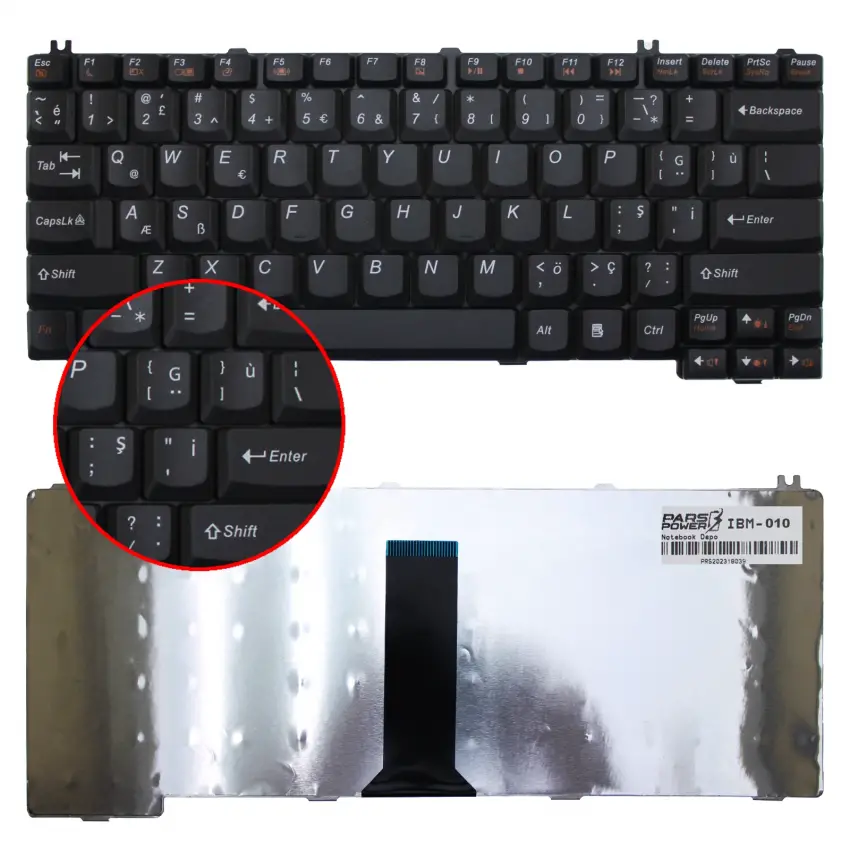 Lenovo ideaPad Y510, Y520, Y530, 3000 N100, 3000 N200, N500, G530 Notebook Klavye (Siyah TR)