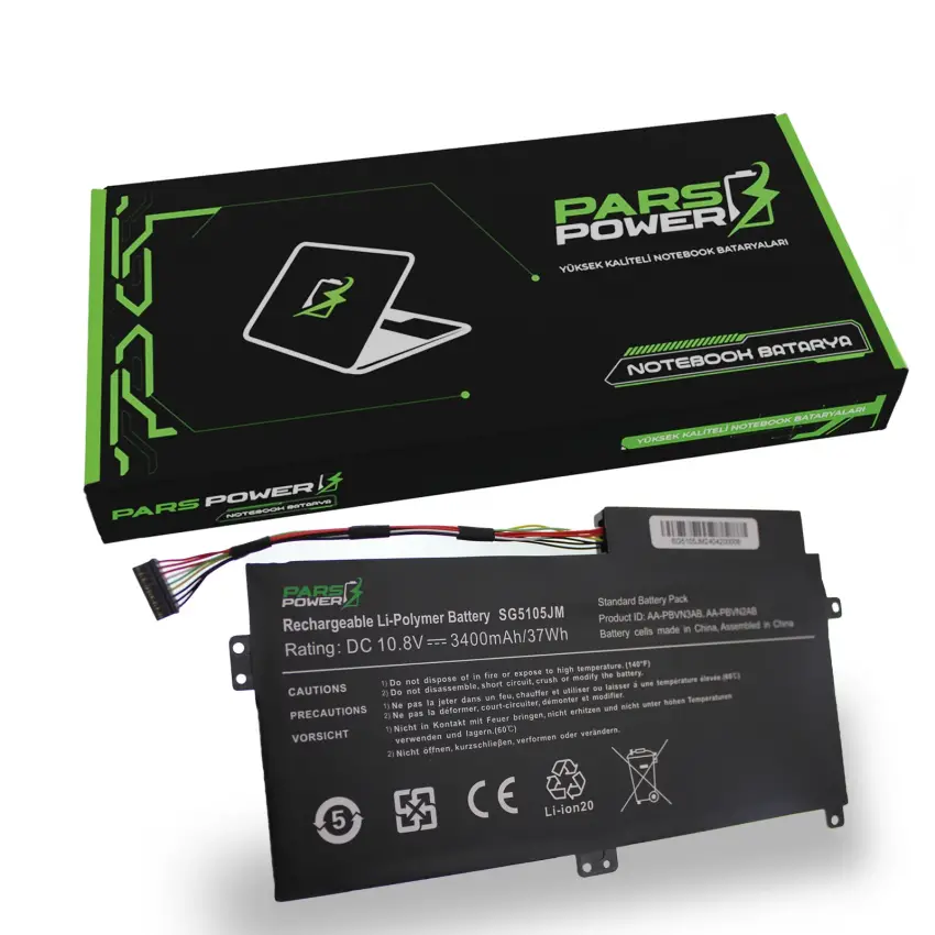 Samsung NP370R4E, NP370R4V, NP370R5E Notebook Batarya - Pil (Pars Power)