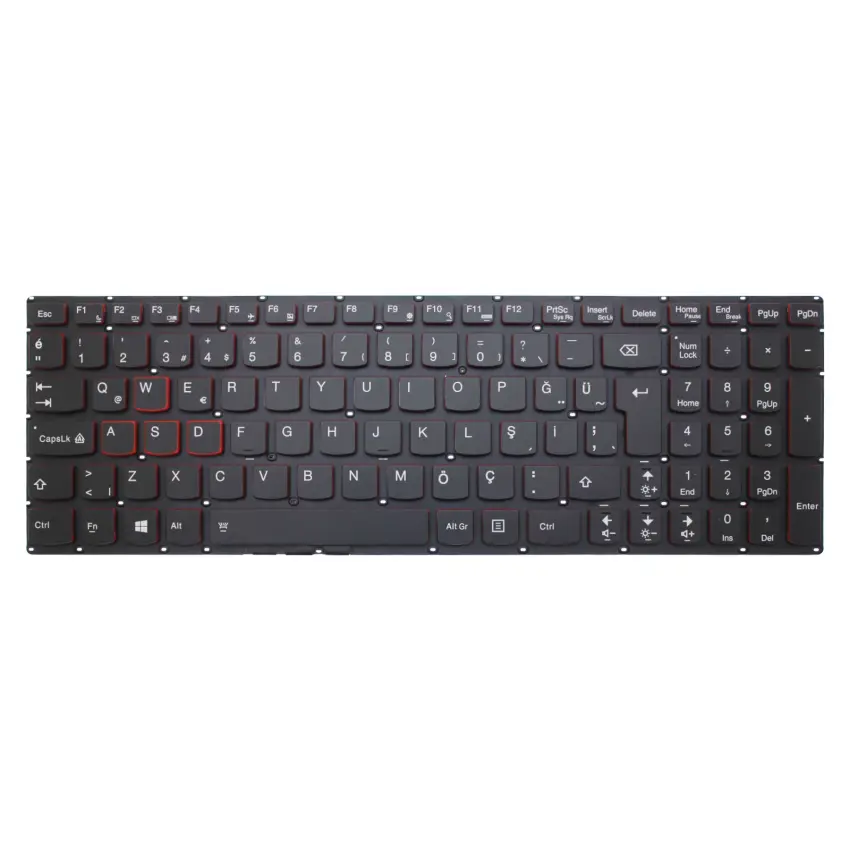 Lenovo 5CB0K25511, 5CB0K25532 Notebook Klavye Işıklı (Siyah TR)