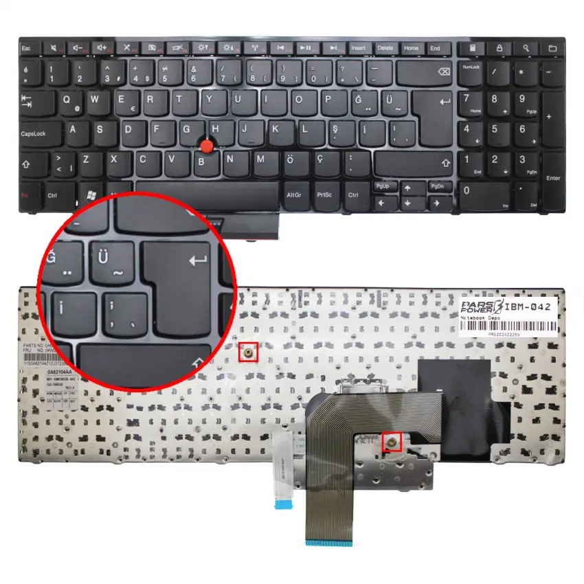 Ibm Lenovo 04W0907, 04W0871 Uyumlu Notebook Klavyesi (Siyah TR)