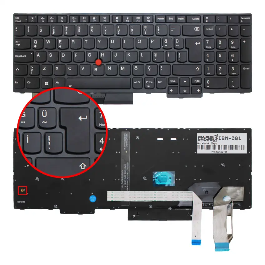 Lenovo ThinkPad 20KS001MTX, 20NB0052TX Klavye Işıklı (Siyah TR)