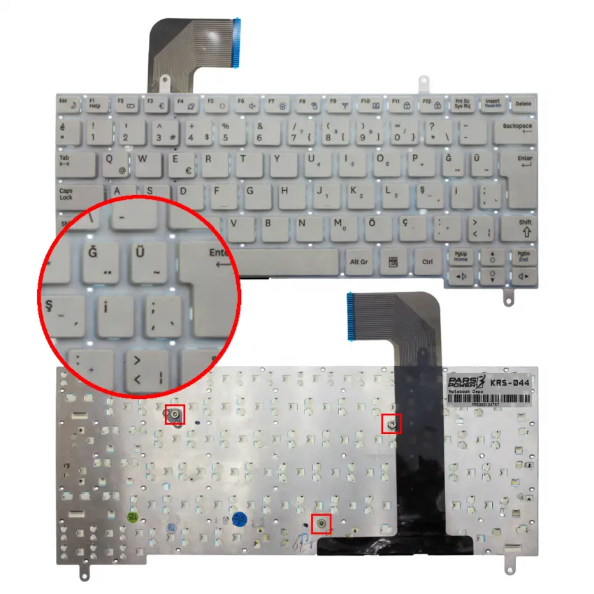 Samsung NSK-M63SN 1D Notebook Klavye (Beyaz TR)
