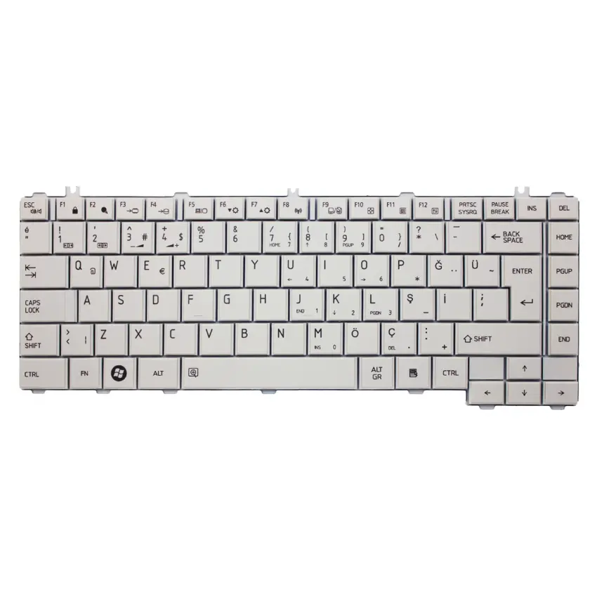 Toshiba 6037B0048102, 6037B0048104 Notebook Klavye (Beyaz TR)