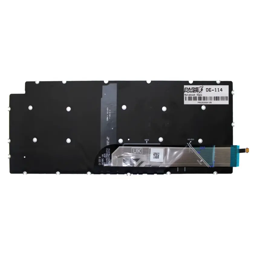 Dell Uyumlu Inspiron 5300, 13-5300, 13 5300 Uyumlu Klavye Işıklı (Siyah TR)
