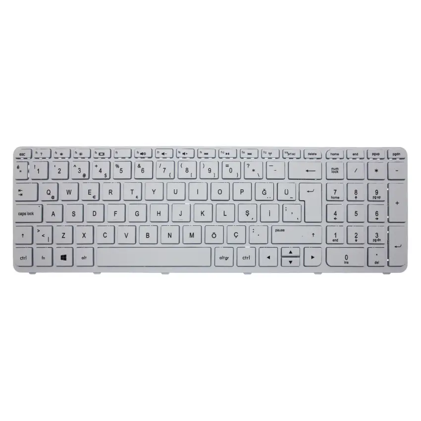 HP 250 G3 K7J62ES, L3P90ES, L3Q03ES Notebook Klavye (Beyaz TR)