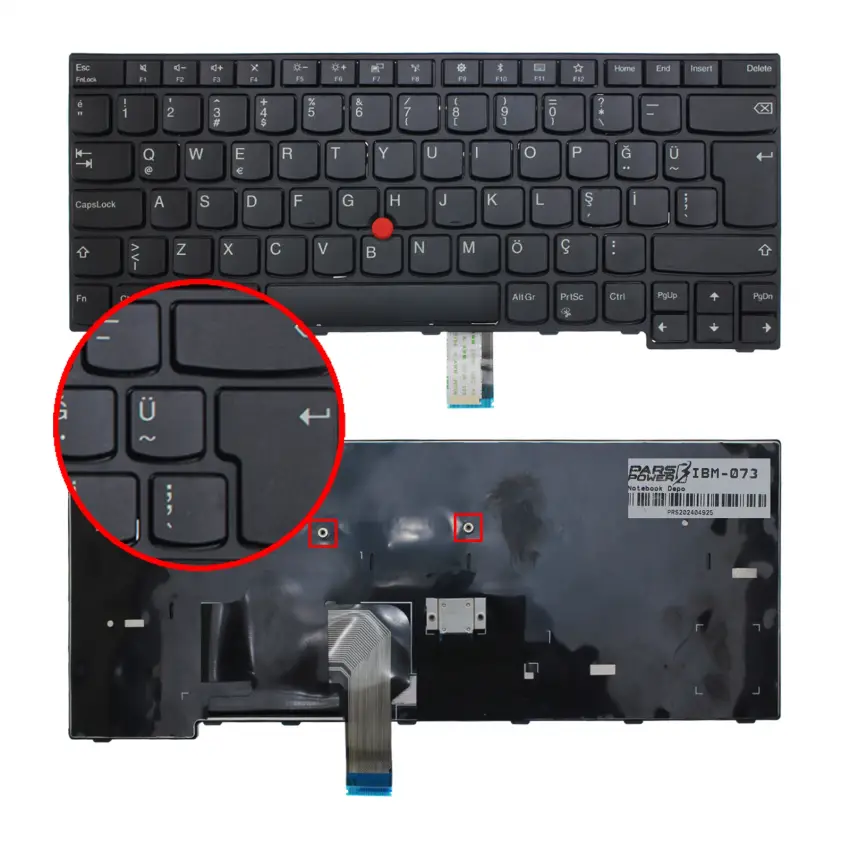 Lenovo 01AX310, 01AX338, 01AX340 Klavye (Siyah TR)
