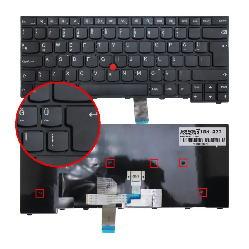 Lenovo ThinkPad 20B7, 20C5 Serisi Klavye (Siyah TR)