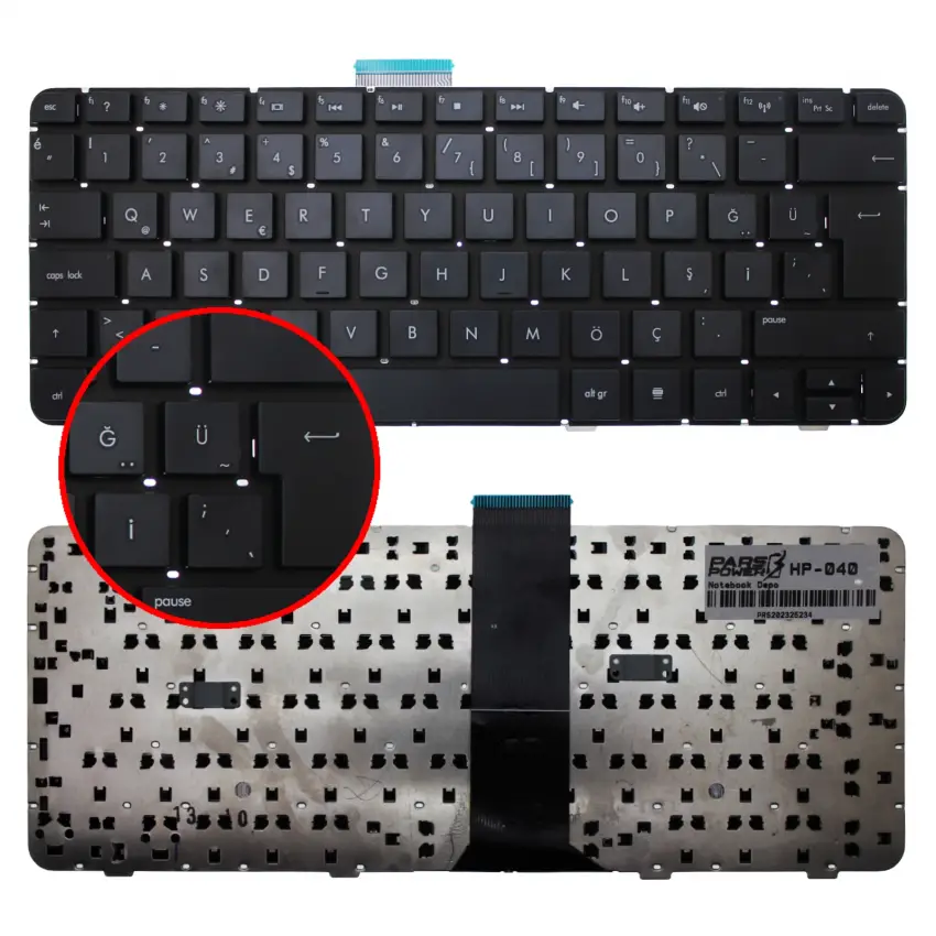 Hp Pavilion DV3-4310ET Notebook Klavye (Siyah TR)