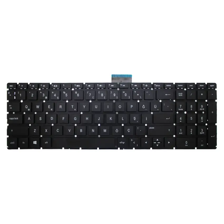 HP Pavilion 15-aw, 15-aw000, 15-aw100 Notebook Klavye Küçük Enter (Siyah TR)