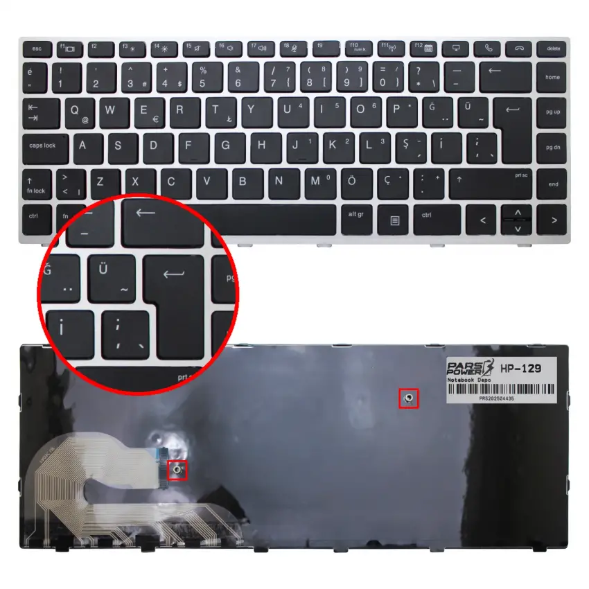 HP EliteBook 745 G5, 745 G6 Klavye (Siyah TR)