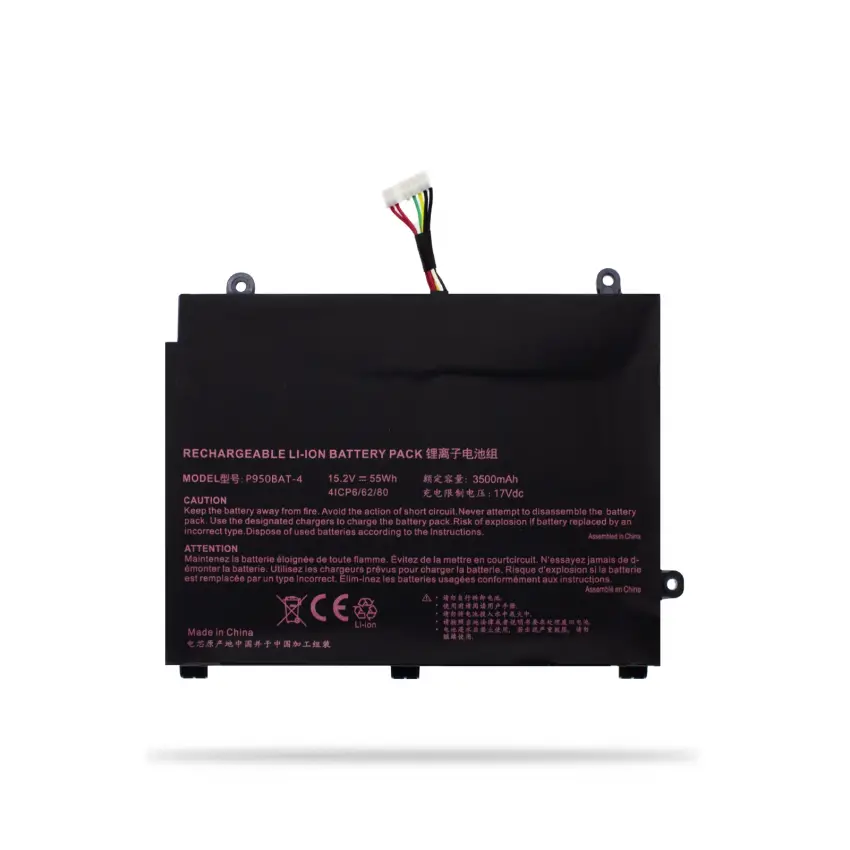 Clevo P957HR, P957HP6 Notebook Batarya - Pil