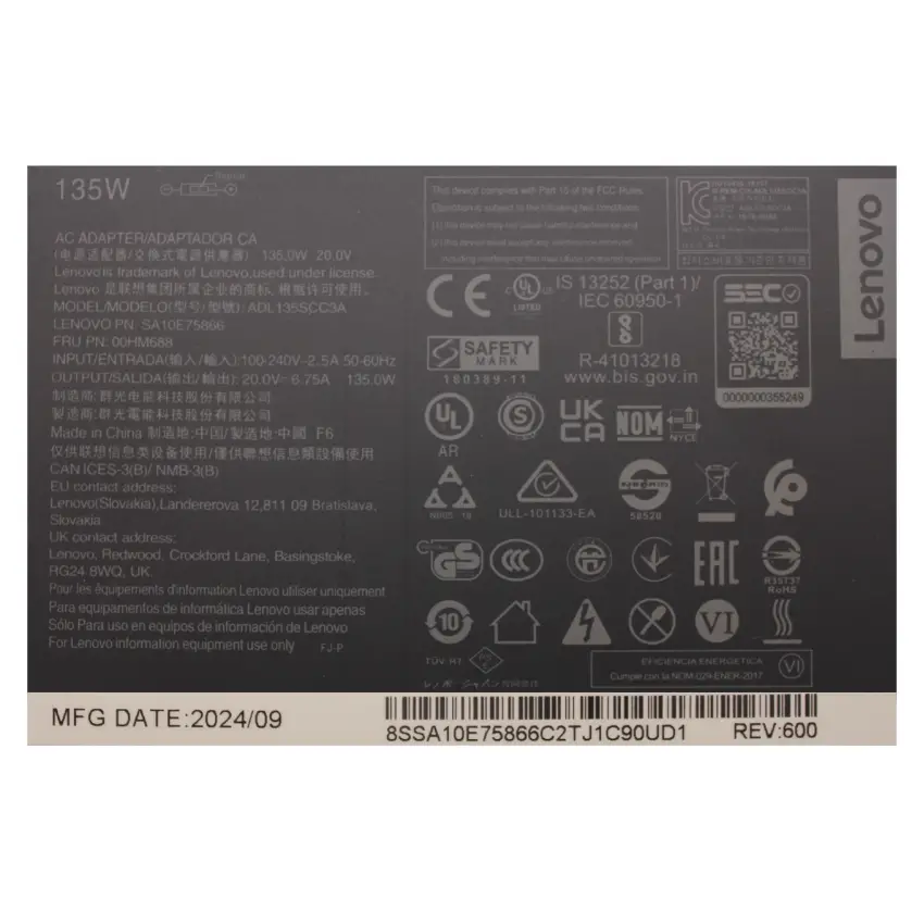 Lenovo ThinkPad 20HK Adaptör Şarj Aleti-Cihazı