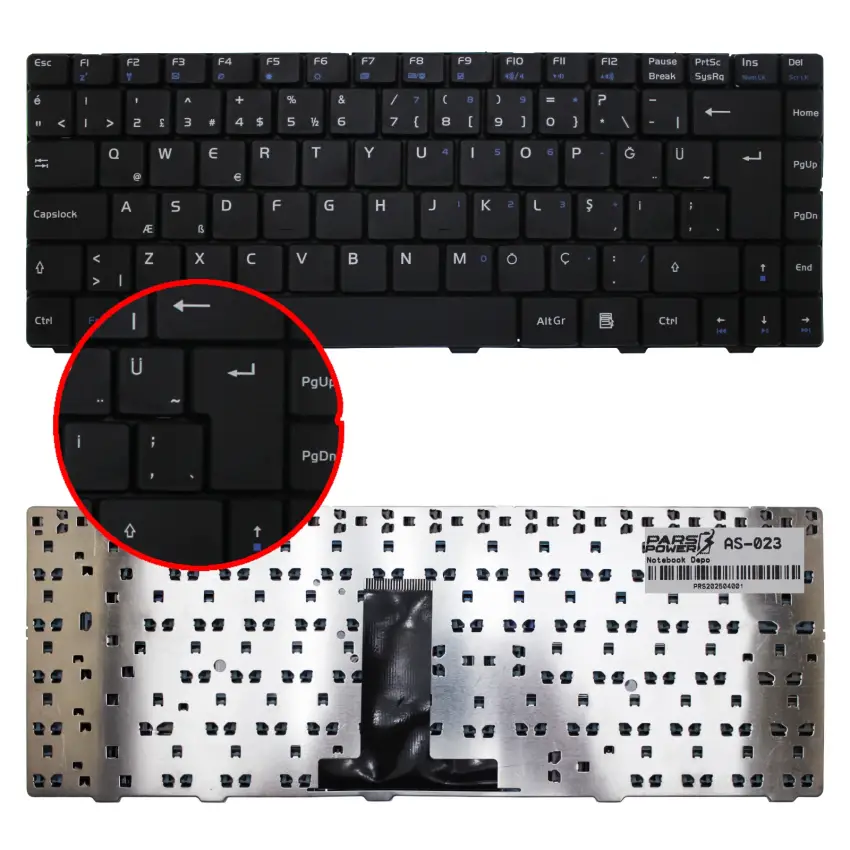 Grundig GNB1335 A1 I5 Notebook Klavye (Siyah TR)
