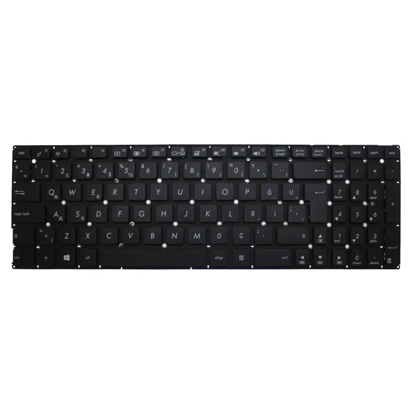 Asus X556UF Uyumlu Notebook Klavyesi (Siyah TR)