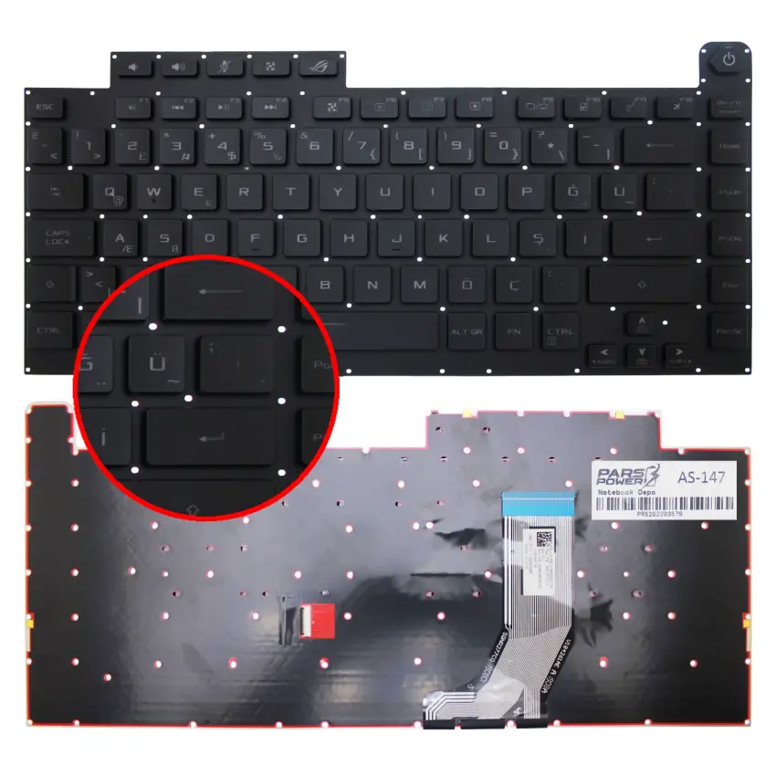 Asus ROG Strix G V184262BE1 TR Klavye Işıklı (Siyah TR)