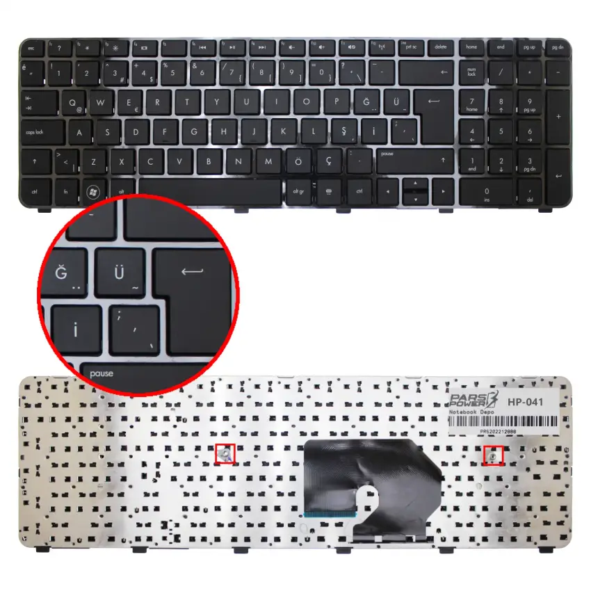 HP 634016-141, 634016-001 Notebook Klavye (Siyah TR)