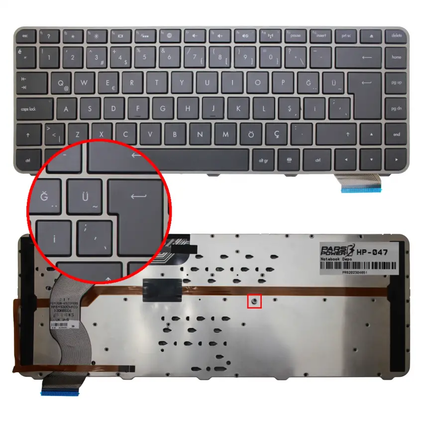 HP 619403-141, 619403-001 Notebook Klavye (Siyah TR)