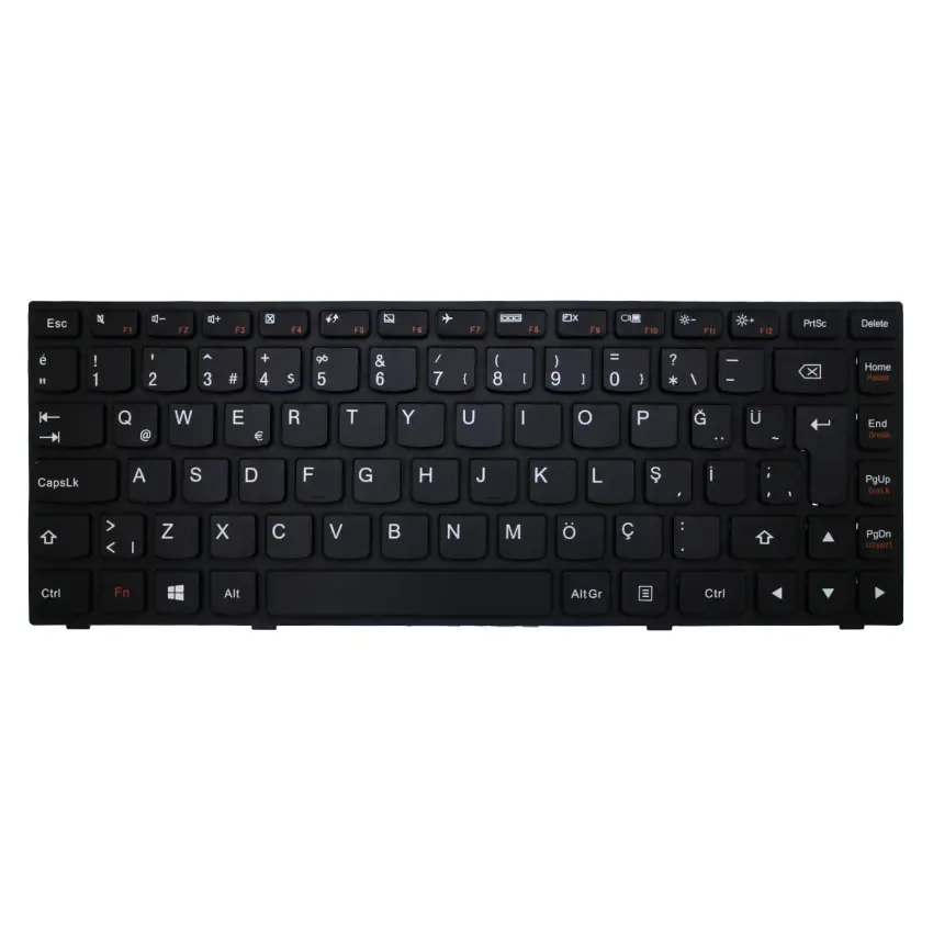 Lenovo E40-80 80ER, 80HR Notebook Klavye (Siyah TR)