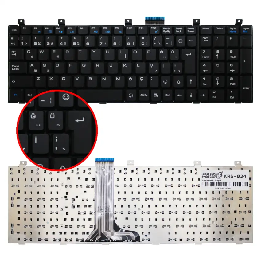 Msi EX610 Notebook Klavye (Siyah TR)