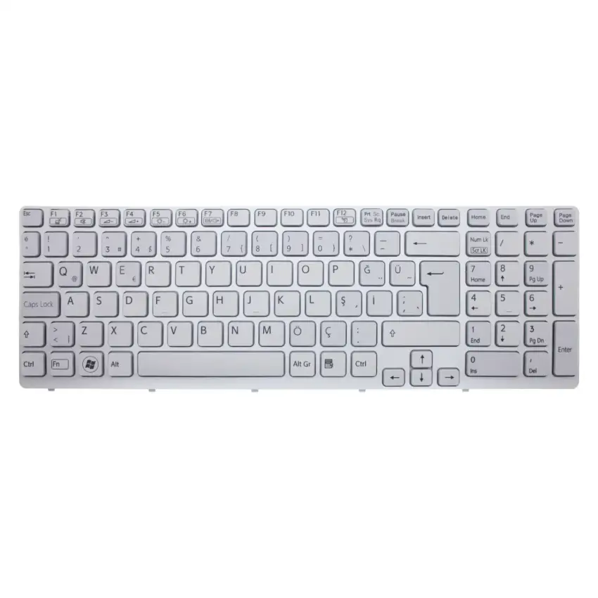 Sony Vaio V133946CS1,149088011USX SEGSQ 1D Notebook Klavye Işıklı (Beyaz TR)