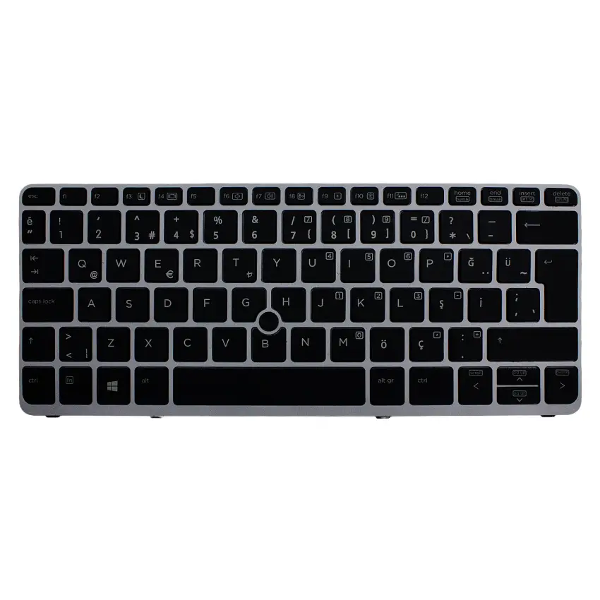 Hp EliteBook 725 G2 Uyumlu Notebook Klavye Işıklı (Siyah TR)