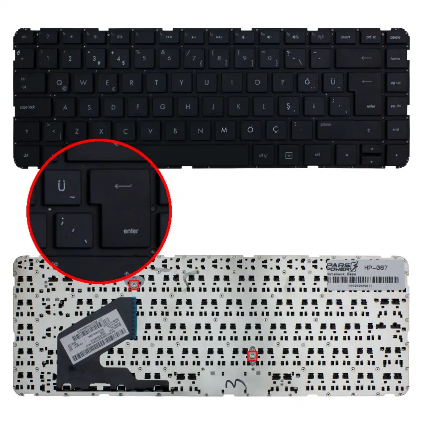 Hp U33, AEU33U00010, AEU33U00110 Notebook Klavye (Siyah TR)