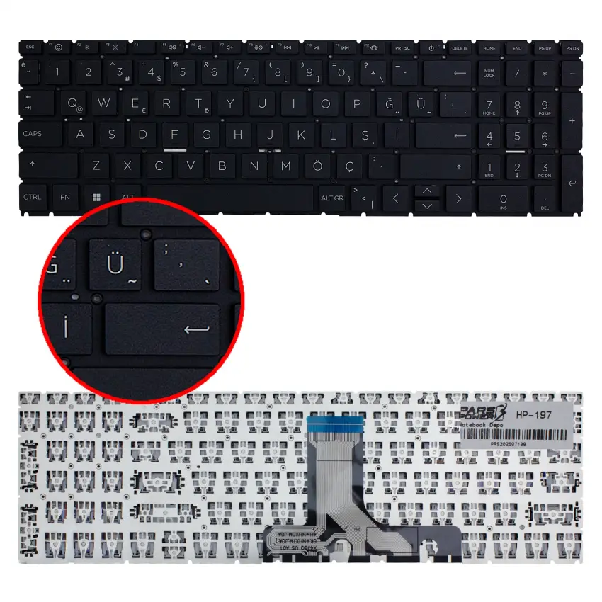 Hp TPN-Q287 Klavye (Siyah TR)