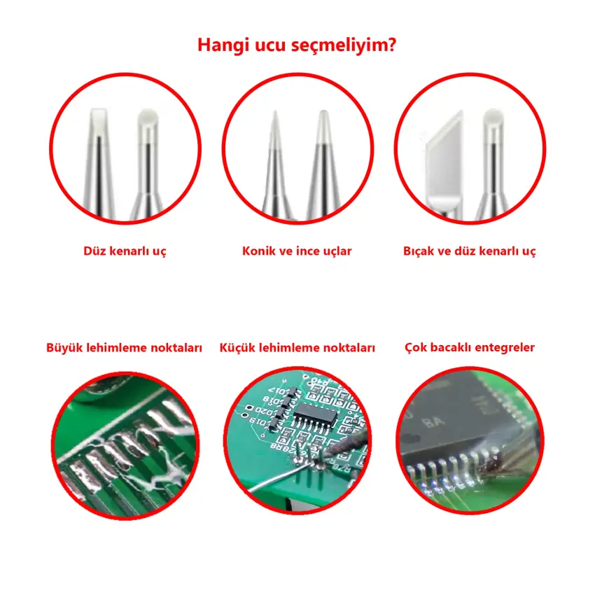 Bakon: BK701D, BK969S, SBK936b, SBK936D+, SBK8586 5 PARÇA HAVYA UÇ SETİ