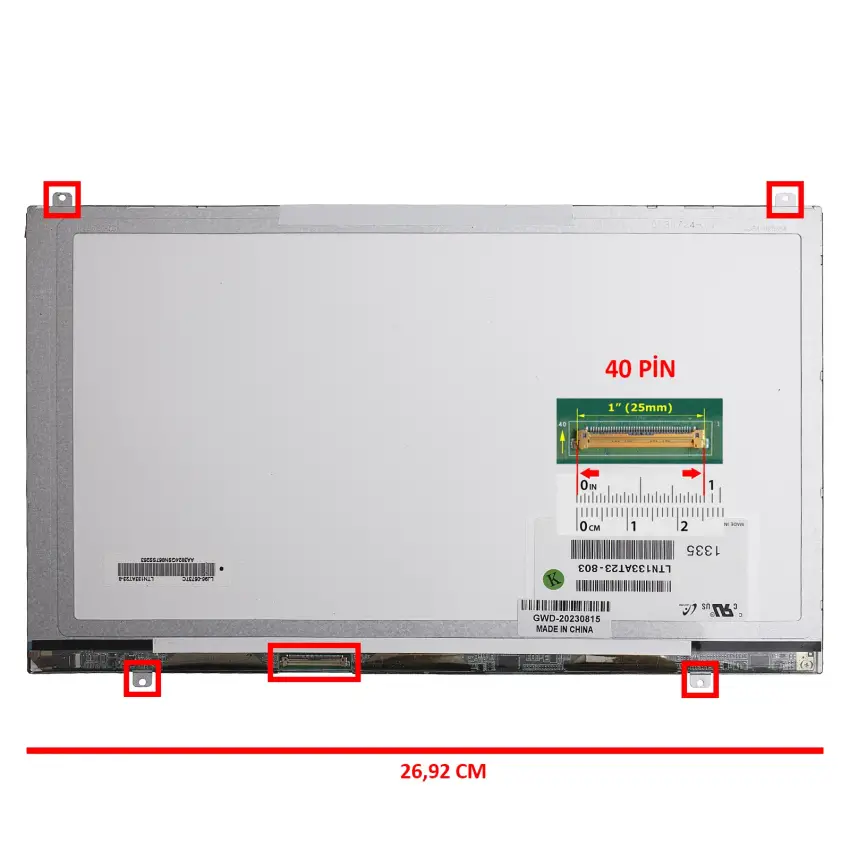 Samsung NP700 Uyumlu Notebook Led Ekran
