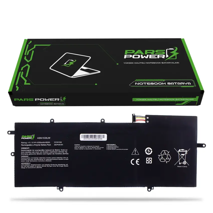 Asus ZenBook Flip C31N1538, 0B200-02080000 Batarya - Pil (Pars Power)