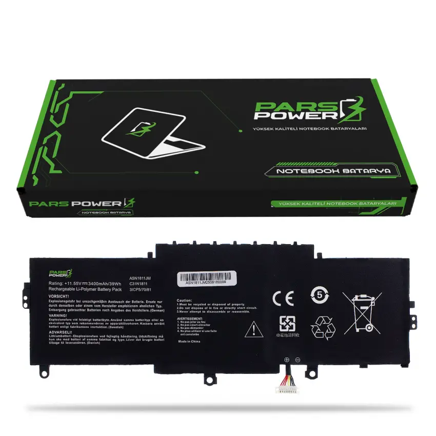 Asus Zenbook UX433 Batarya - Pil (Pars Power)
