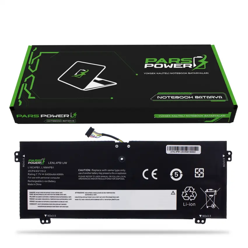 Lenovo Yoga L16C4PB1 Batarya - Pil (Pars Power)