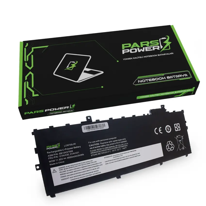 Lenovo ThinkPad X1 Carbon 01AV429, 01AV430 Batarya - Pil (Pars Power)