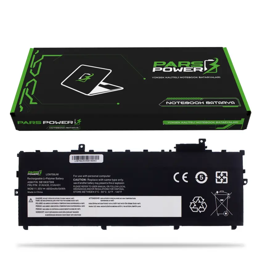 Lenovo ThinkPad X1 Carbon 01AV429, 01AV430 Batarya - Pil (Pars Power)