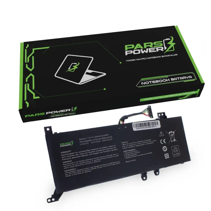 Asus X515JA-BQ3259W Batarya - Pil (Pars Power)