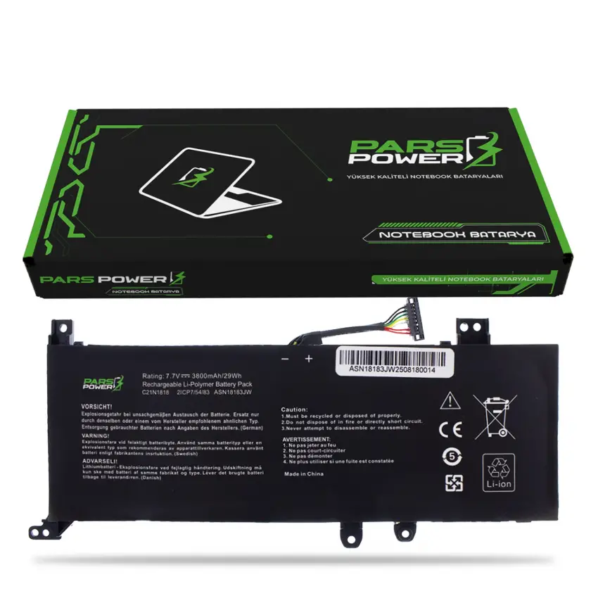 Asus X515JA-BQ3259W Batarya - Pil (Pars Power)