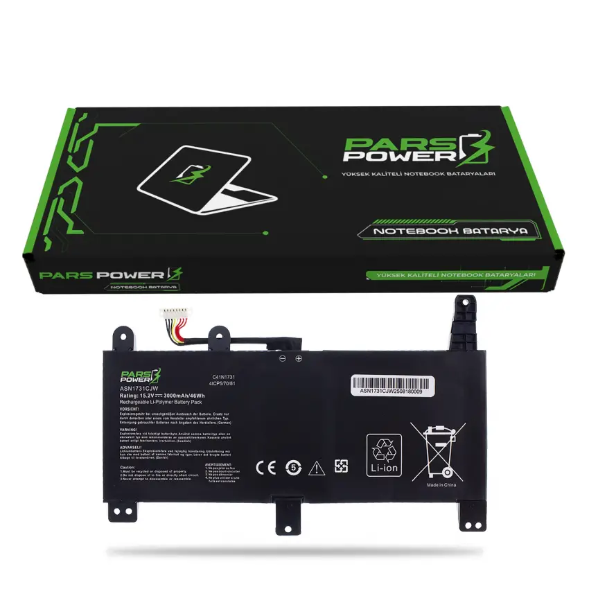 Asus ROG C41N1731, C41PnJ5 Batarya - Pil (Pars Power)