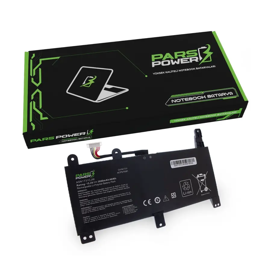 Asus ROG Strix Hero II GL504GV-ES020 Batarya - Pil (Pars Power)