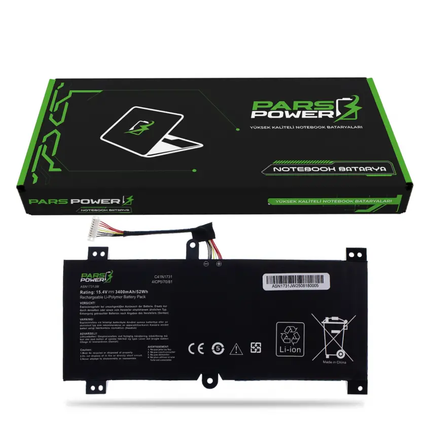 Asus ROG C41N1731, C41PnJ5 Batarya - Pil (Pars Power)