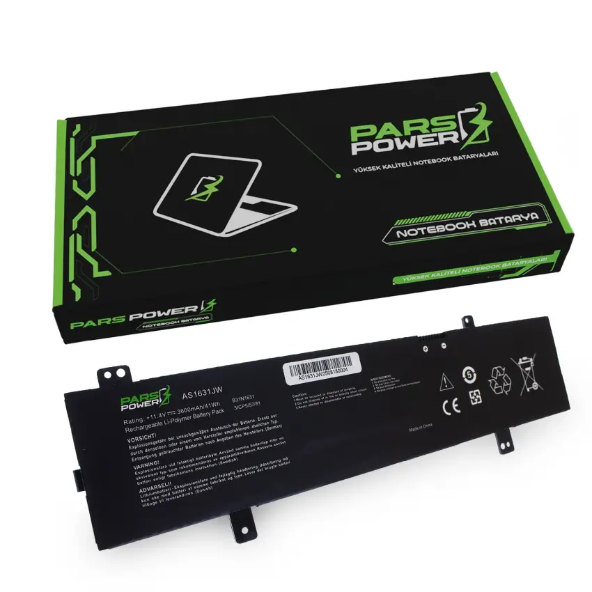 Asus VivoBook 15 B31N1631, 0B200-02510200 Batarya - Pil (Pars Power)