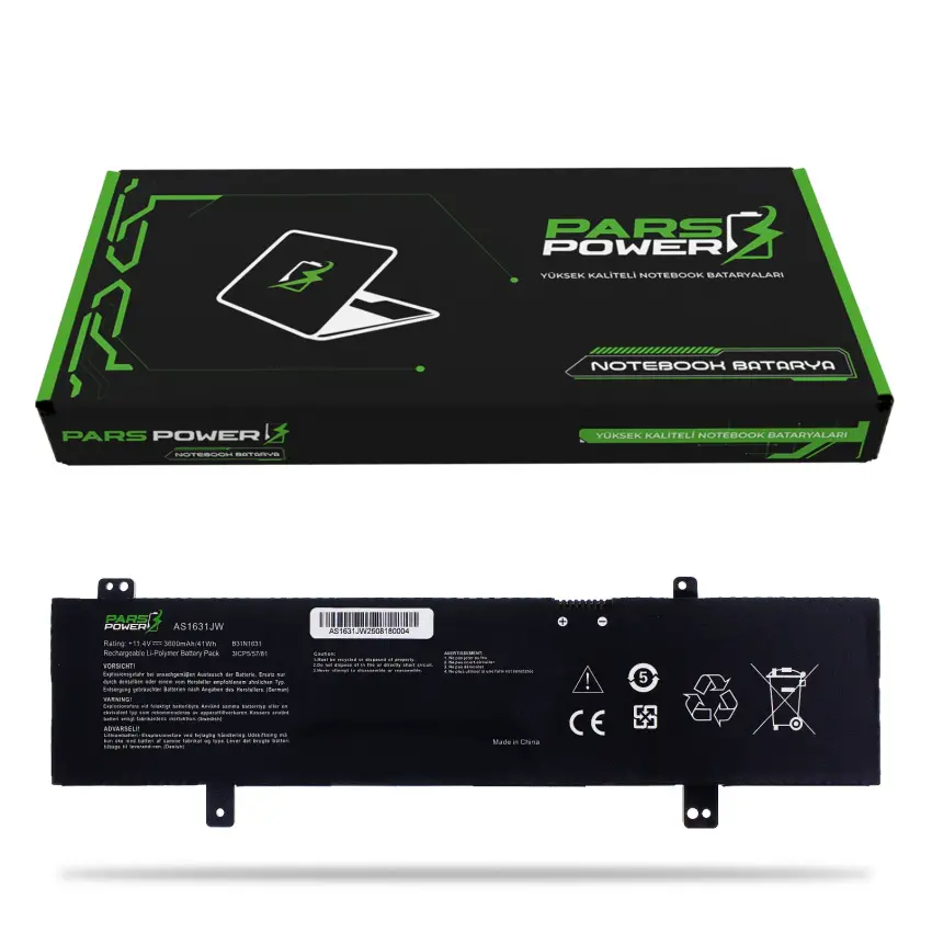 Asus VivoBook 15 B31N1631, 0B200-02510200 Batarya - Pil (Pars Power)