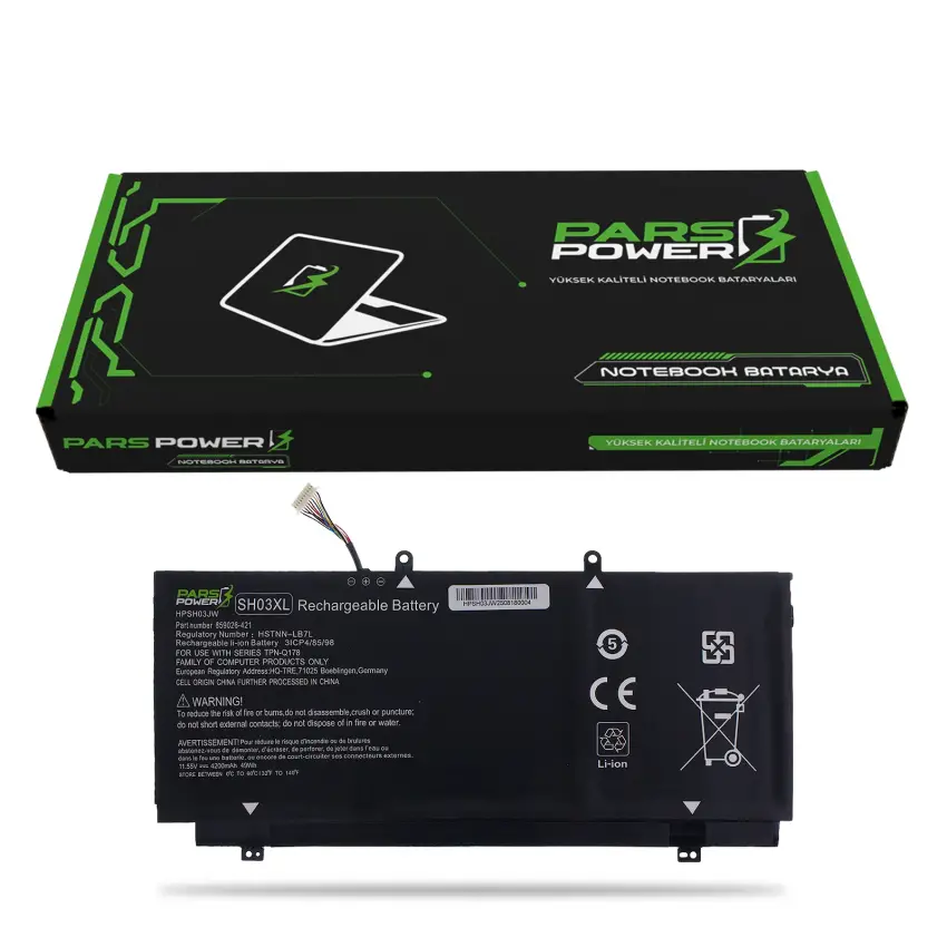 Hp Spectre x360 13-ac000nt (Z9D71EA) Batarya - Pil (Pars Power)