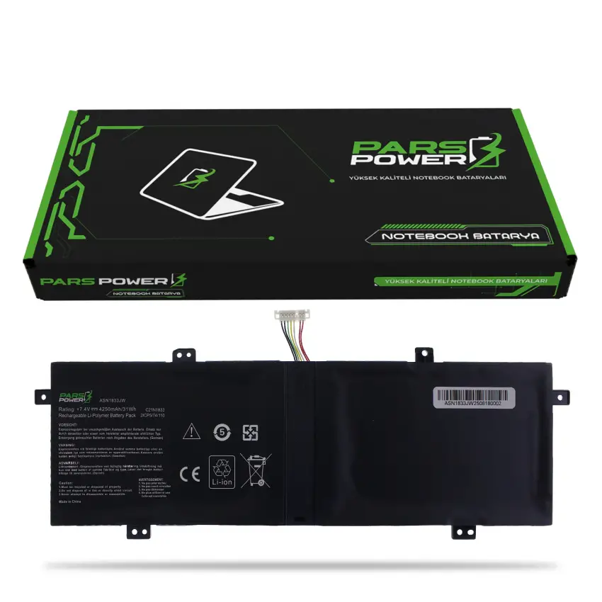 Asus ZenBook C21N1833, 2ICP5/74/110 Batarya - Pil (Pars Power)